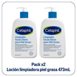 Cetaphil Combo Limpiador Piel Grasa 473 ml x 2 unidades