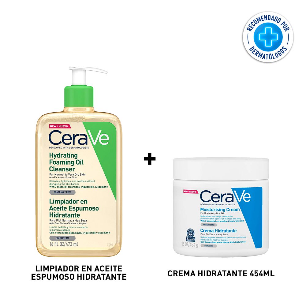 Cerave Combo Hidratación ( Aceite Limpiador + Crema Hidratante Corporal)